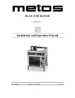 Preview for 1 page of Metos Chef 240 Installation And Operation Manual