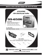 Preview for 1 page of Metra Electronics 2004-2006 Chrysler Pacifica Installation Instructions Manual