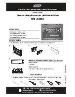 Preview for 1 page of Metra Electronics 2004-2009 99-3303 Applications