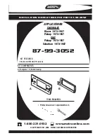 Metra Electronics 87-99-3052 Installation Instructions Manual preview