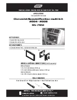 Preview for 1 page of Metra Electronics 95-7951 Installation Instructions Manual