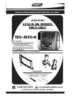 Preview for 1 page of Metra Electronics 95-8154 Installation Instructions Manual