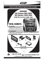 Preview for 1 page of Metra Electronics 99-1005 Installation Instructions Manual