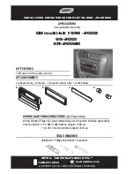 Preview for 1 page of Metra Electronics 99-2001 Installation Instructions Manual