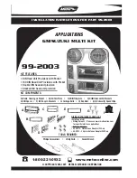 Предварительный просмотр 1 страницы Metra Electronics 99-2003 Installation Instructions Manual