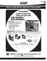 Preview for 1 page of Metra Electronics 99-2006 Installation Instructions Manual