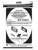 Preview for 1 page of Metra Electronics 99-4503 Installation Instructions Manual