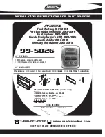 Preview for 1 page of Metra Electronics 99-5026 Installation Instructions Manual