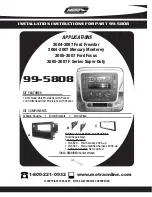 Metra Electronics 99-5808 Installation Instructions Manual preview