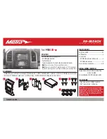 Preview for 1 page of Metra Electronics 99-5834CH Installation Instructions Manual