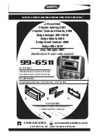 Preview for 1 page of Metra Electronics 99-6511 Installation Instructions Manual