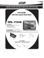 Preview for 1 page of Metra Electronics 99-7316 Installation Instructions