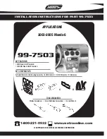 Preview for 1 page of Metra Electronics 99-7503 Installation Instructions Manual