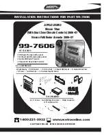 Metra Electronics 99-7606 Installation Instructions Manual preview