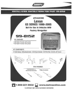 Preview for 1 page of Metra Electronics 99-8152 Installation Instructions Manual