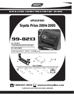 Preview for 1 page of Metra Electronics 99-8213 Installation Instructions Manual