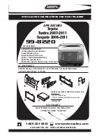 Preview for 1 page of Metra Electronics 99-8220 Installation Instructions Manual