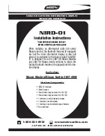 Metra Electronics Axxess NIRD-01 Installation Instructions Manual предпросмотр