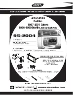 Metra Electronics CADILLAC 95-2004 Installation Instructions Manual preview