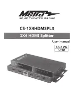 Preview for 1 page of Metra Electronics CS-1X4HDMSPL2 User Manual