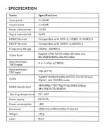 Preview for 5 page of Metra Electronics CS-1X4HDMSPL2 User Manual