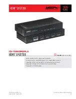 Предварительный просмотр 3 страницы Metra Electronics CS-1X4HDMSPL4 User Manual