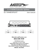Metra Electronics CS-1X4HDSPLEXT User Manual preview