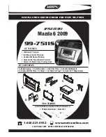 Preview for 1 page of Metra Electronics MAZDA 6 2009 99-7511S Installation Instructions Manual