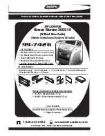 Metra Electronics NISSAN MURANO 99-7426 Installation Instructions Manual предпросмотр