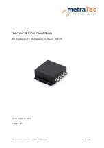 Preview for 1 page of metraTec hfMux-X Technical Documentation Manual