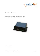 metraTec QuasarMR1 Technical Documentation Manual preview