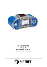 Preview for 1 page of METREL EurotestPV Lite Instruction Manual