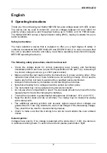 Preview for 8 page of METREL MD 1050 Operating Instructions Manual