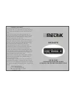 Preview for 1 page of Metrik Mobile Electronics MCD-476 User Manual