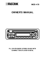 Metrik Mobile Electronics MCD-479 Owner'S Manual preview