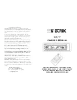 Metrik Mobile Electronics MCD-797 Owner'S Manual preview