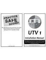 Preview for 1 page of Metrix Audio UTV 1 Installation Manual