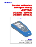 Preview for 1 page of Metrix ASYC-IV MTX 3290 Operating Instructions Manual