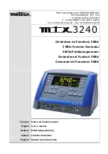 Preview for 1 page of Metrix MTX 3240 User Manual