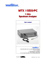 Metrix MTX I 050-PC User Manual предпросмотр