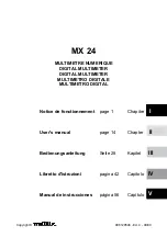 Preview for 1 page of Metrix MX 24 User Manual