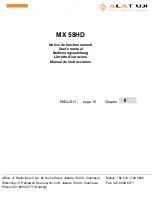 Preview for 1 page of Metrix MX 58HD User Manual