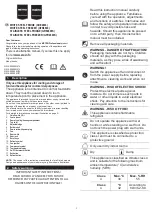 Preview for 2 page of METRO PROFESSIONAL GFR4600 Instruction Manual