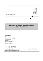 Metrodata ATM CBR DSU User Manual preview