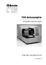 Metrohm 750 Autosampler Instructions For Use Manual preview