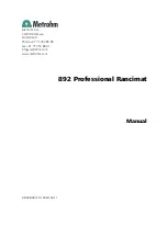 Preview for 3 page of Metrohm 892 Professional Rancimat Manual