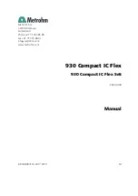 Preview for 3 page of Metrohm 930 Compact IC Flex Manual