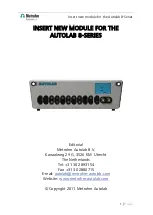 Preview for 1 page of Metrohm Autolab 8 Series Manual