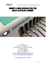 Preview for 1 page of Metrohm AUTOLAB MULTI M101 Manual