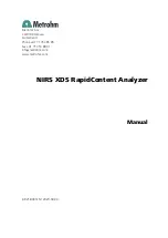 Preview for 3 page of Metrohm NIRS XDS RapidContent Manual